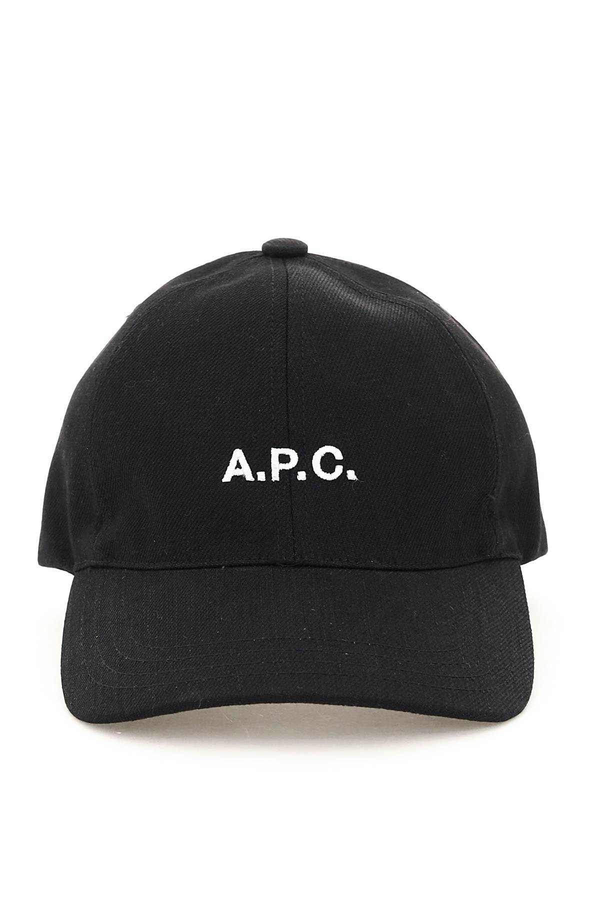 A.p.c. Casquette Charlie Logo-embroidered Canvas Cap In Black