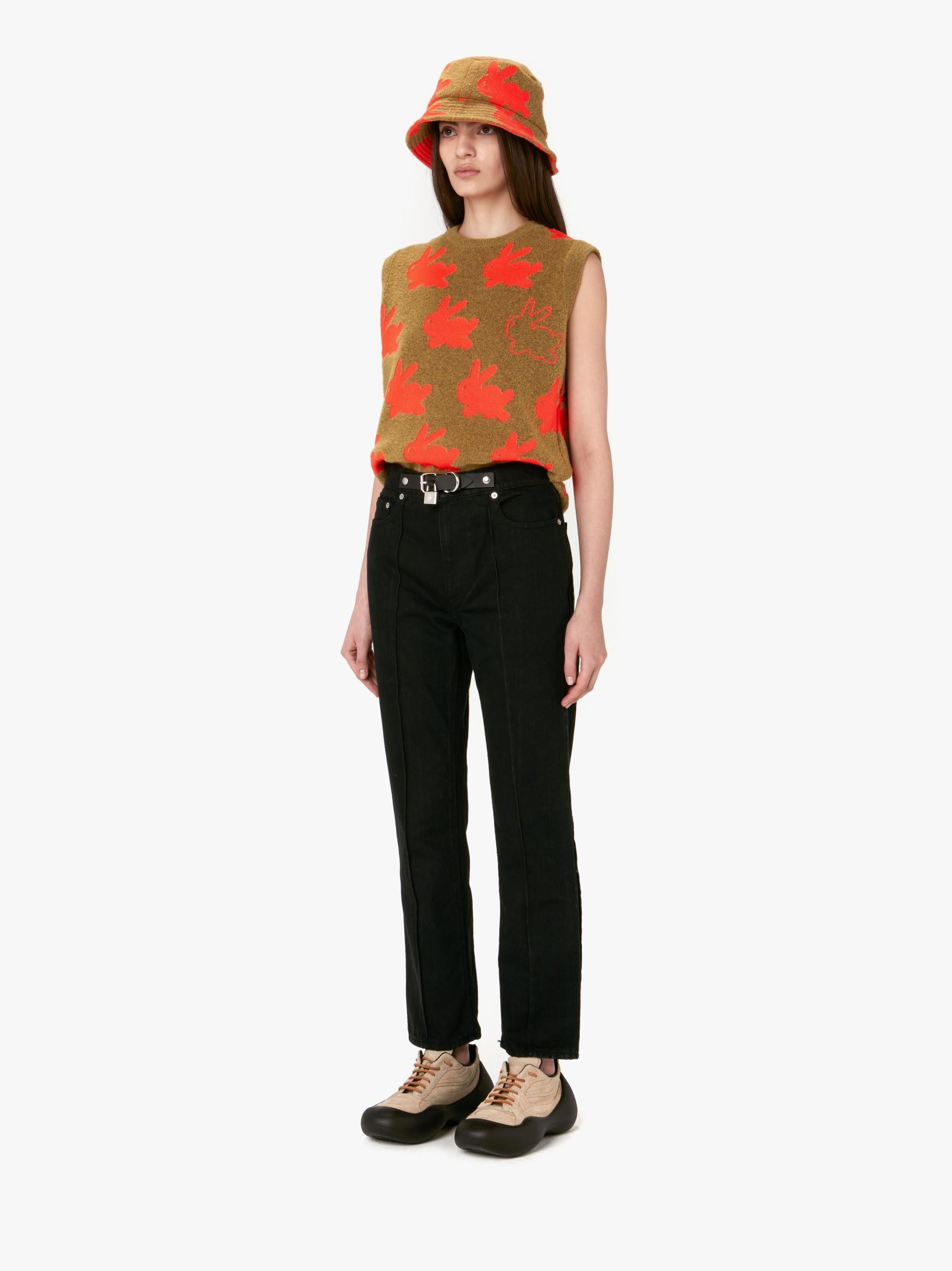 Jw Anderson Padlock Strap Slim-fit Jeans In Black