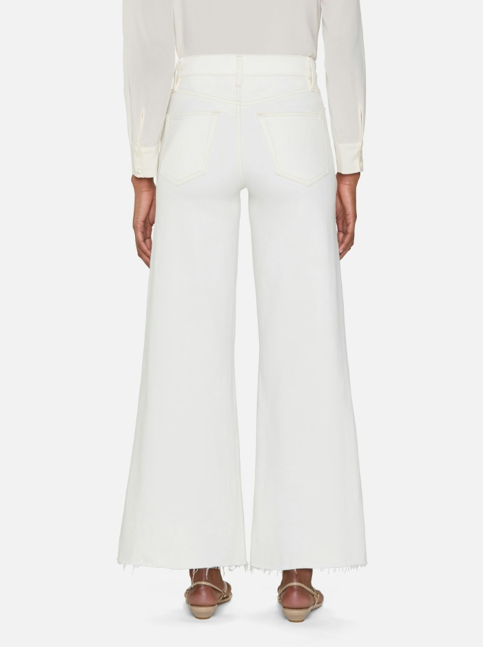 Shop Frame Le Palazzo Jeans In Au Natural Clean Raw After