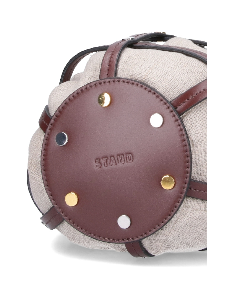 Shop Staud Logo Debossed Shoulder Bag In Multicolor