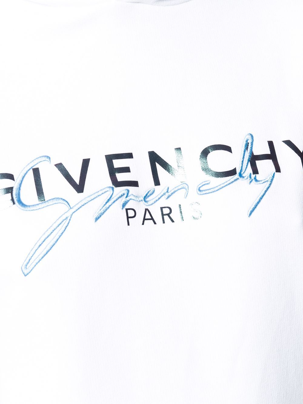 Givenchy Embroidered Logo Hooded Sweatshirt In White