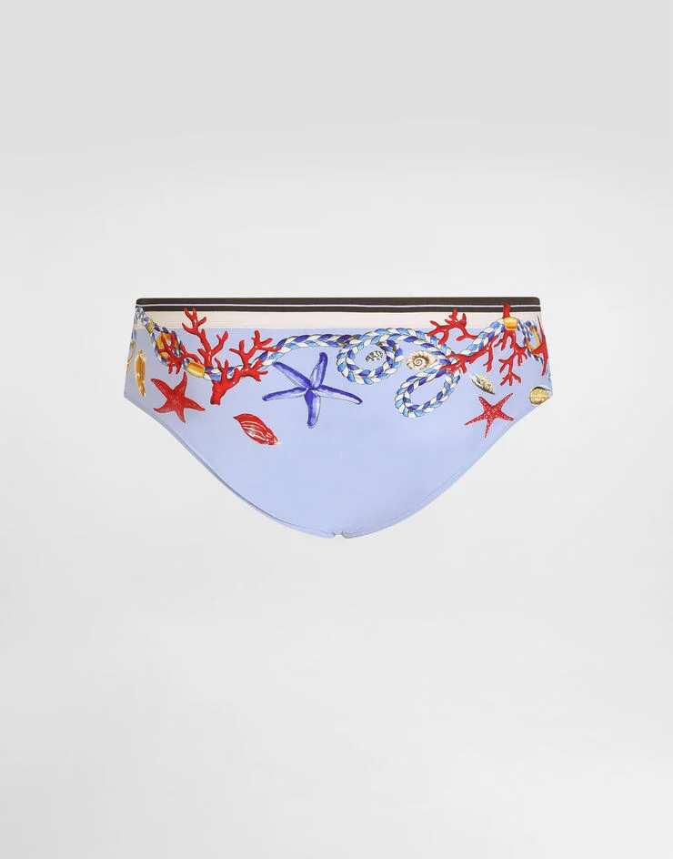 Dolce & Gabbana Shell-print Swimming Trunks In Multi