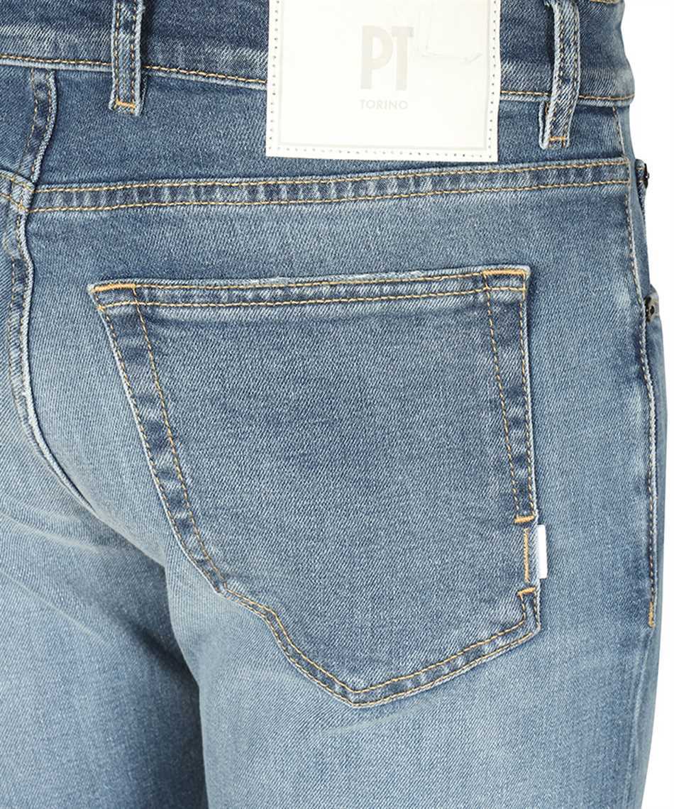 Pt Torino Logo Jeans In Blue