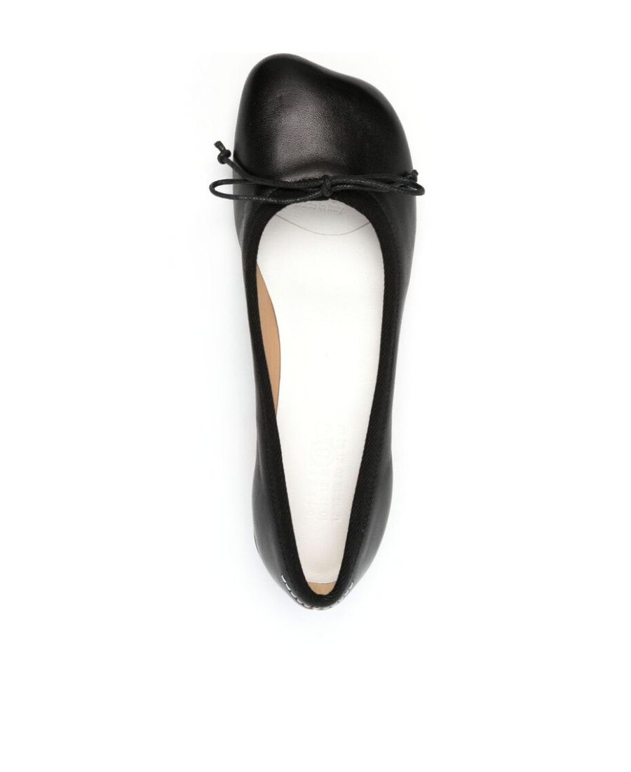 Shop Mm6 Maison Margiela Anatomic Leather Ballerina Shoes In Black