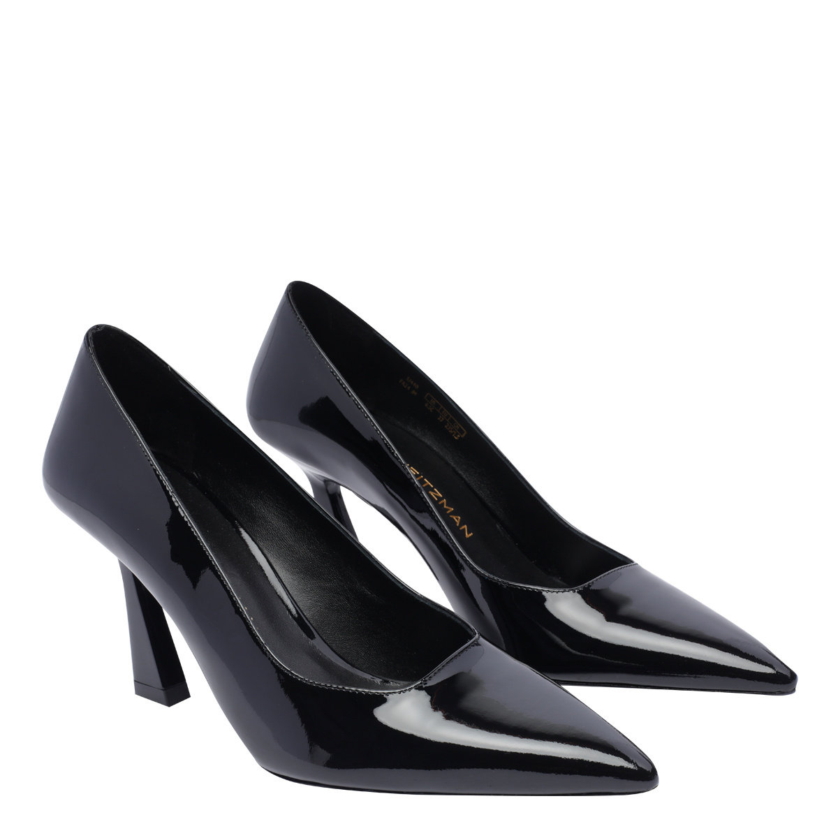 Stuart Weitzman 85mm Patent-finish Pumps In Black