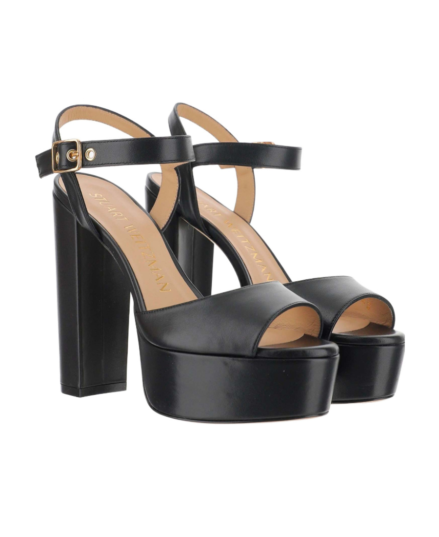 Stuart Weitzman The Ryder 95 Platform Sandal In Black