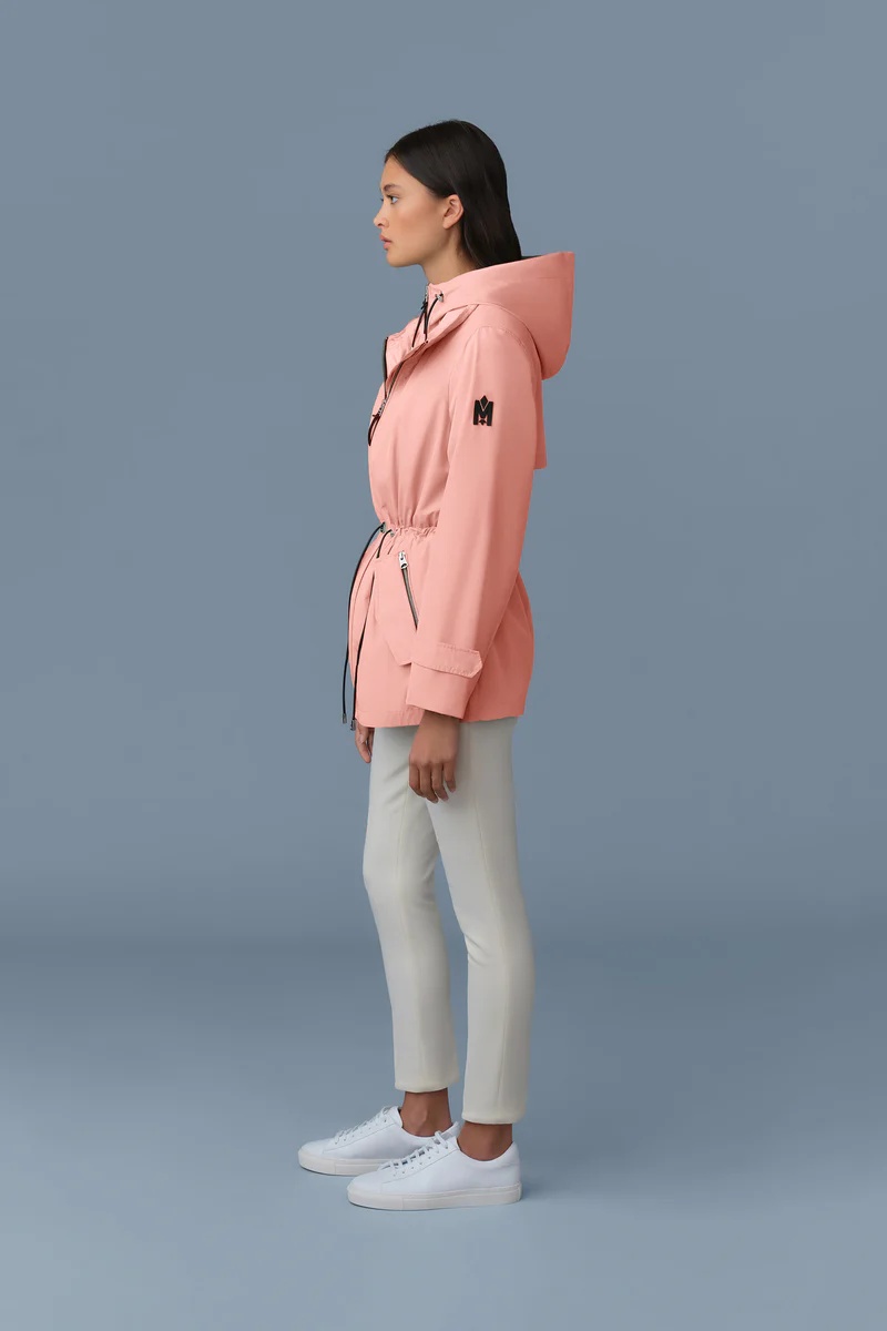 Mackage Jacket With A Stand-neck Zipper In Pink