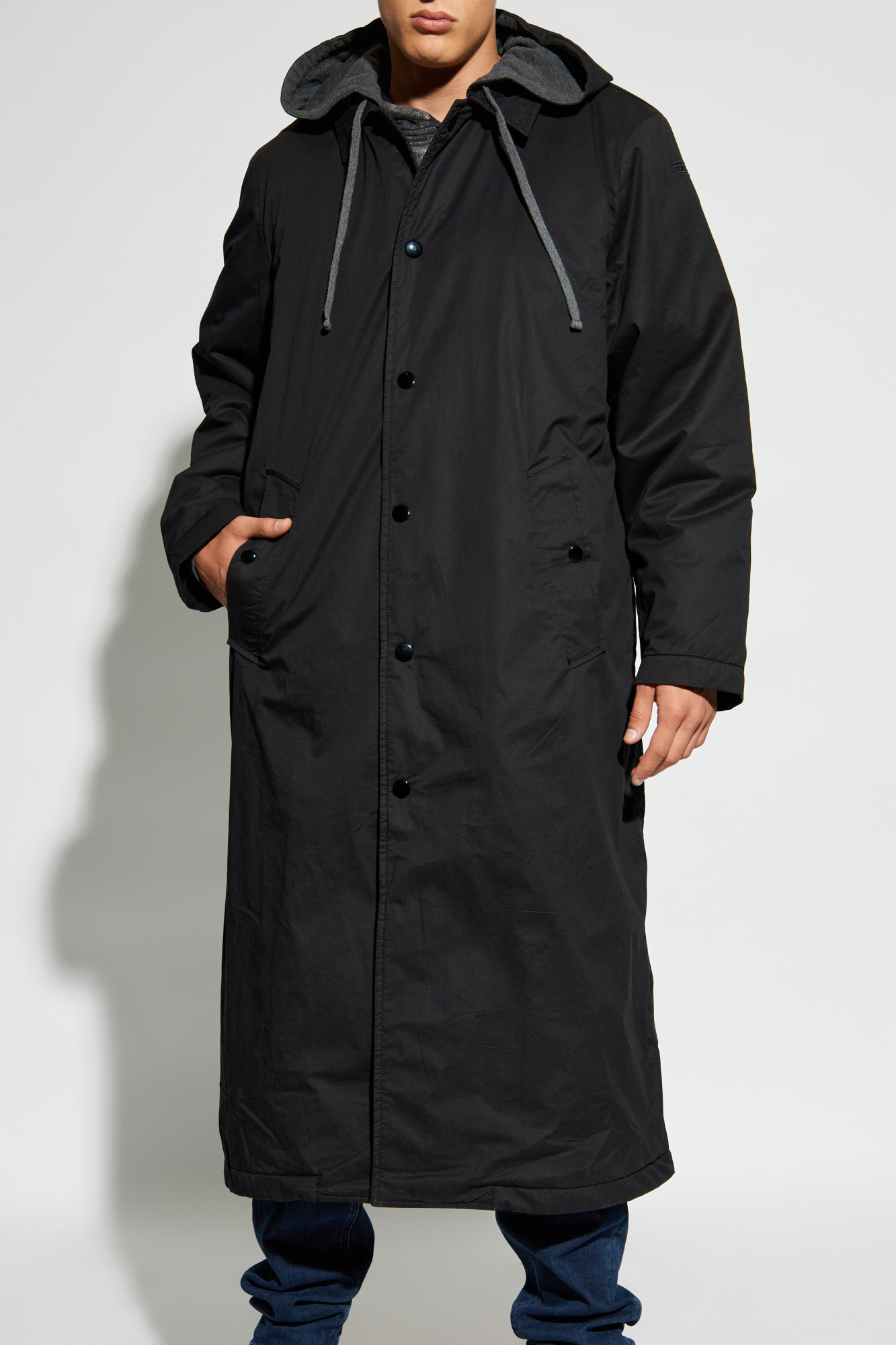 Diesel J-marlon Single-breasted Coat In Black