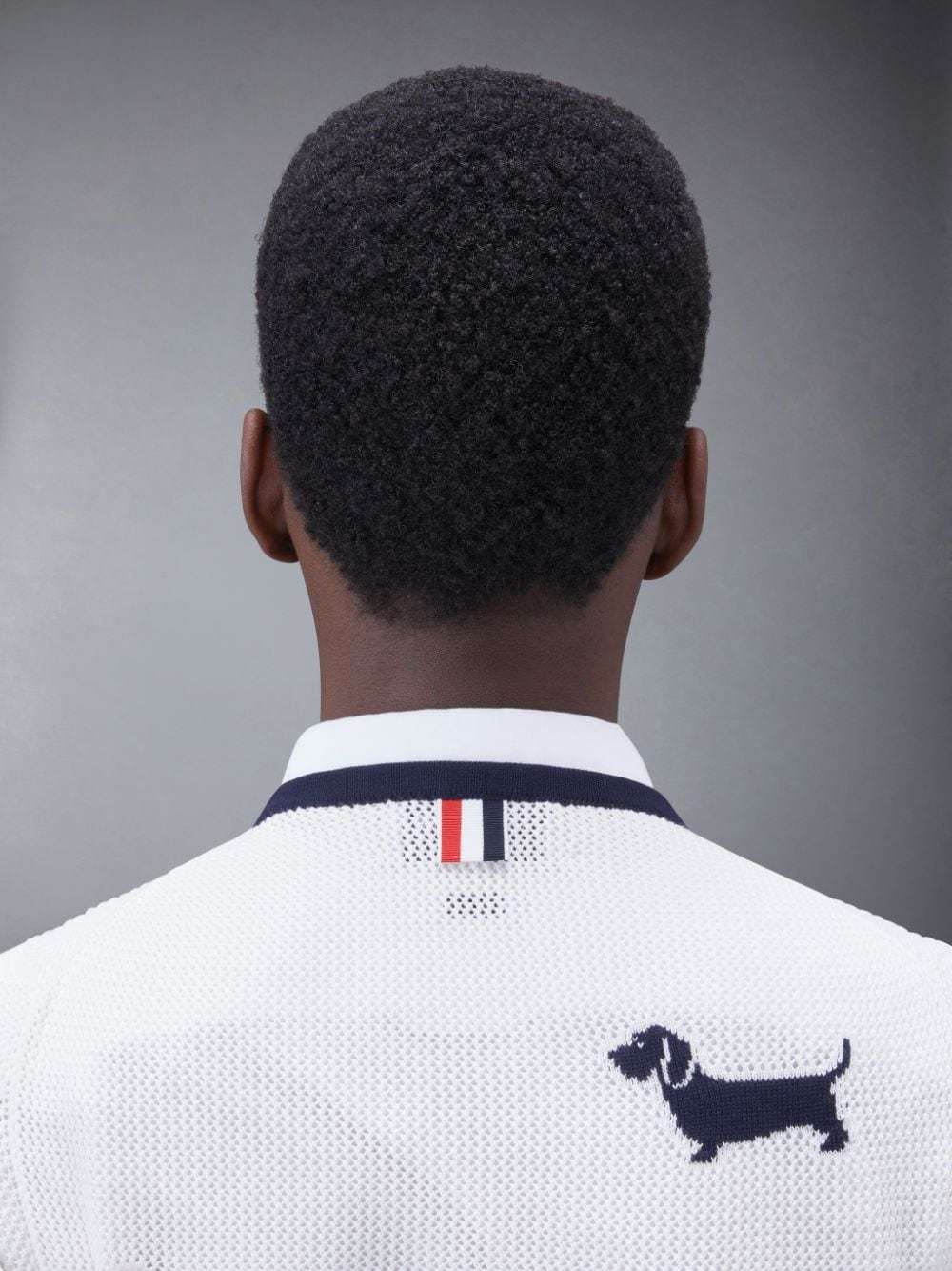 Thom Browne Intarsia-knit Hector Cotton Cardigan In White