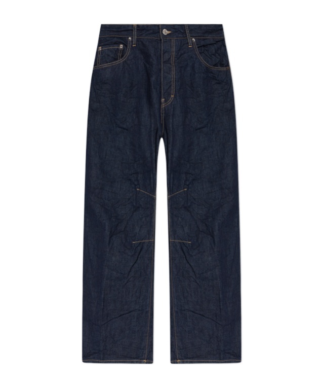Dsquared2 Five Pocket Stretch Denim Trousers With Localized Wear Washing