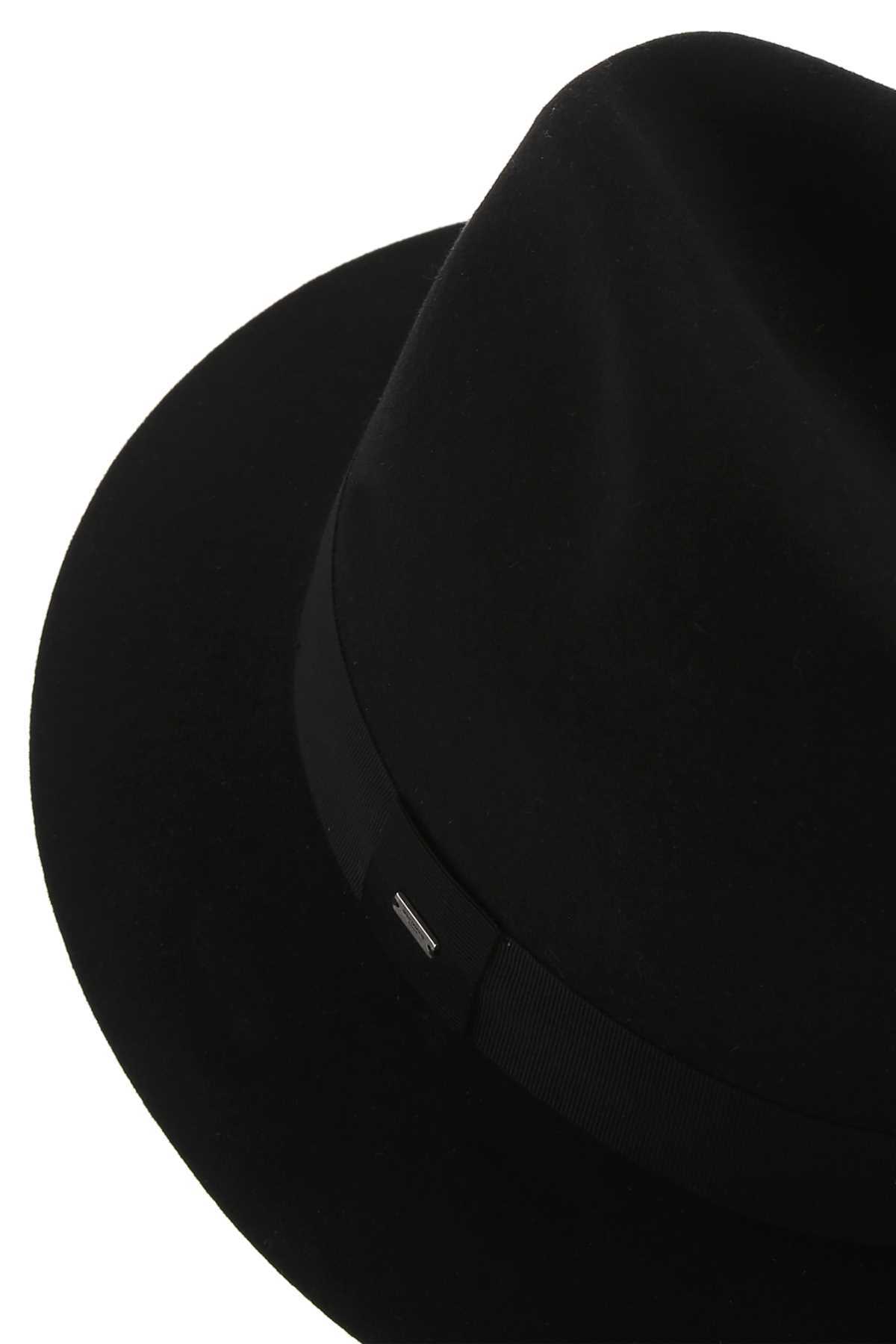 Saint Laurent Logo Hat In Black