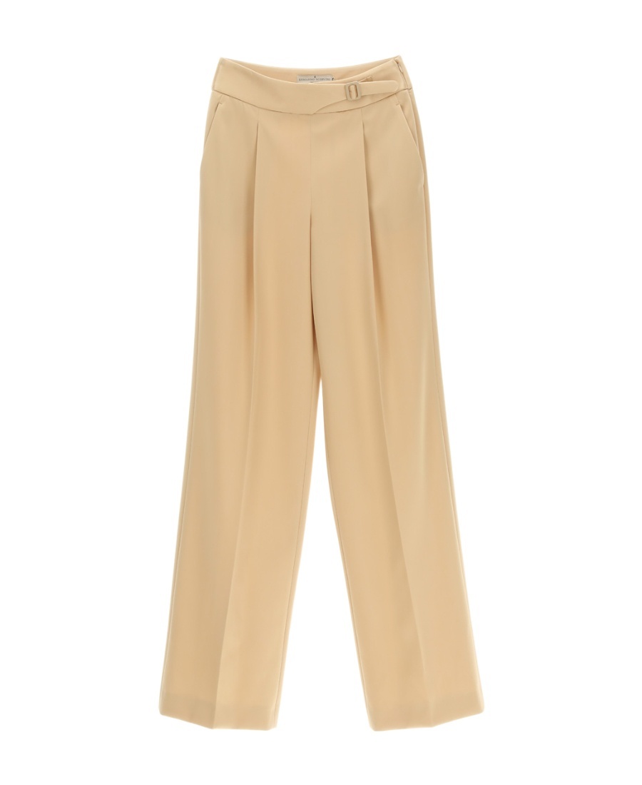 Ermanno Scervino Belted Straight-leg Trousers In Nude