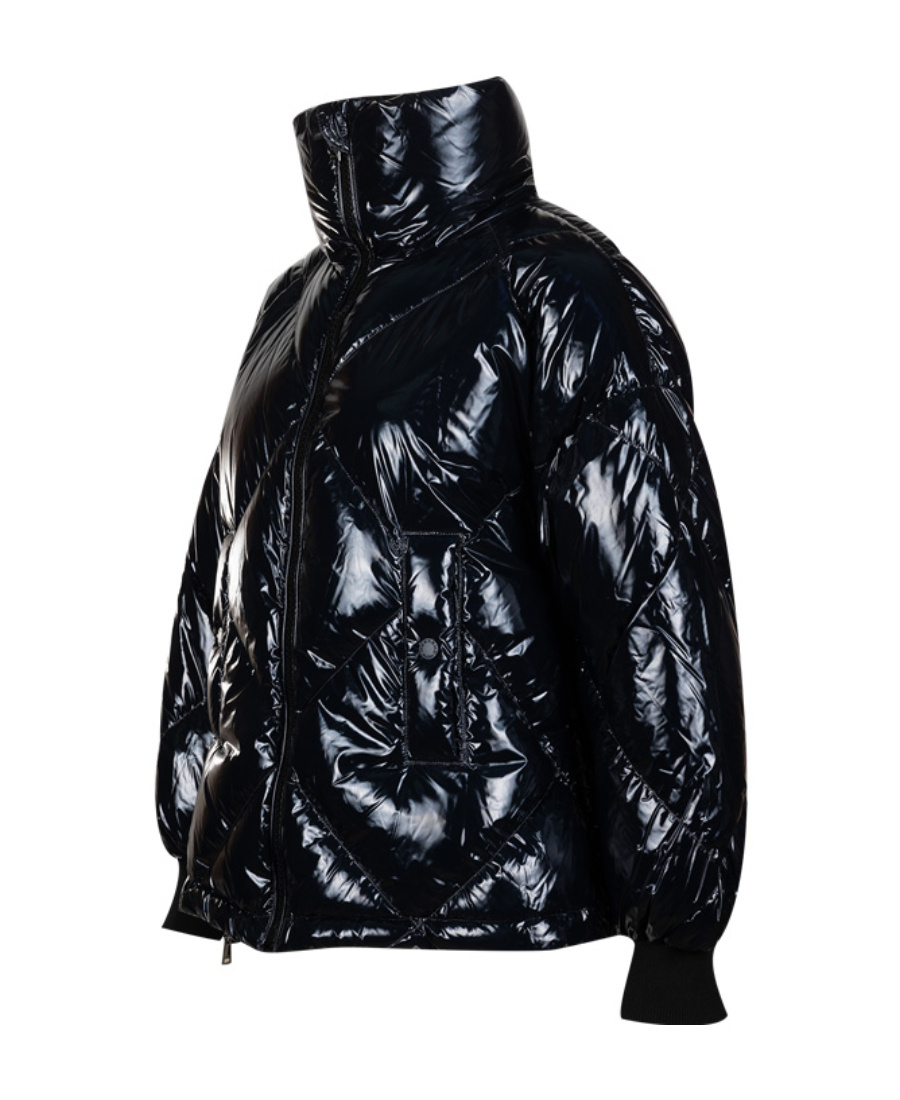 Max Mara Long-sleeved Down Jacket In Black