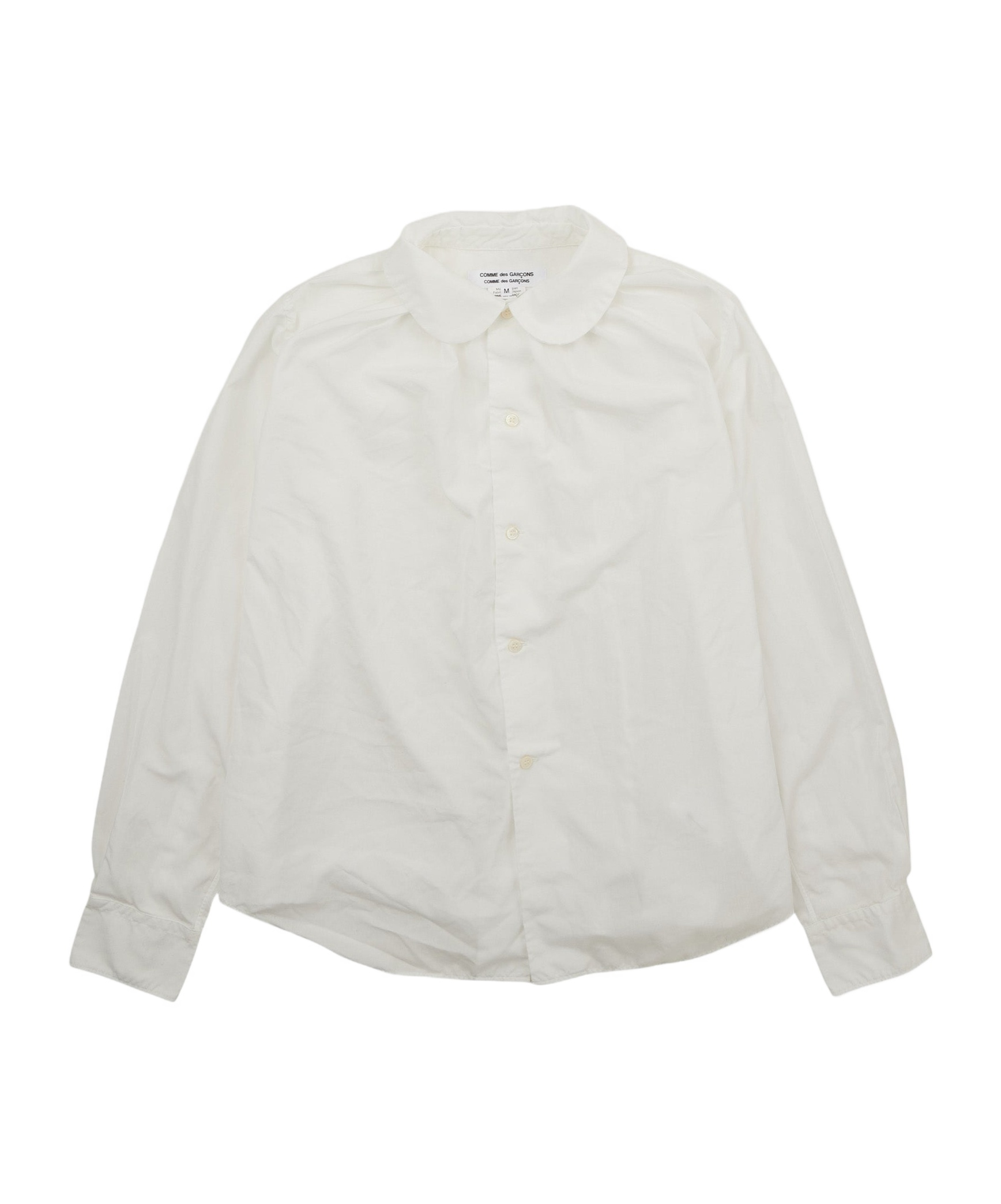 COMME DES GARÇONS ROUND COLLAR SHIRT WHITE