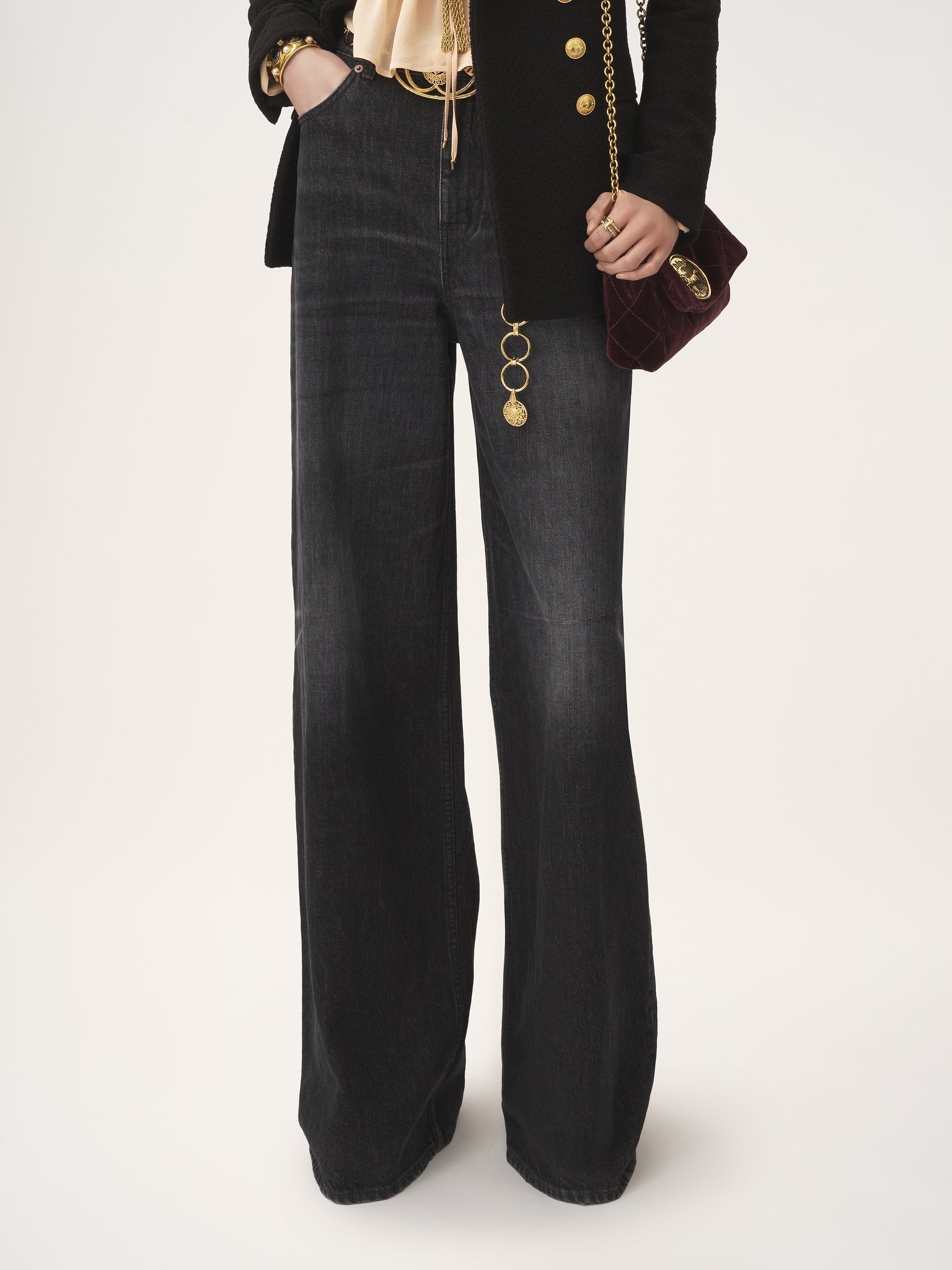 Chloé Rigid High-rise Wide-leg Jeans