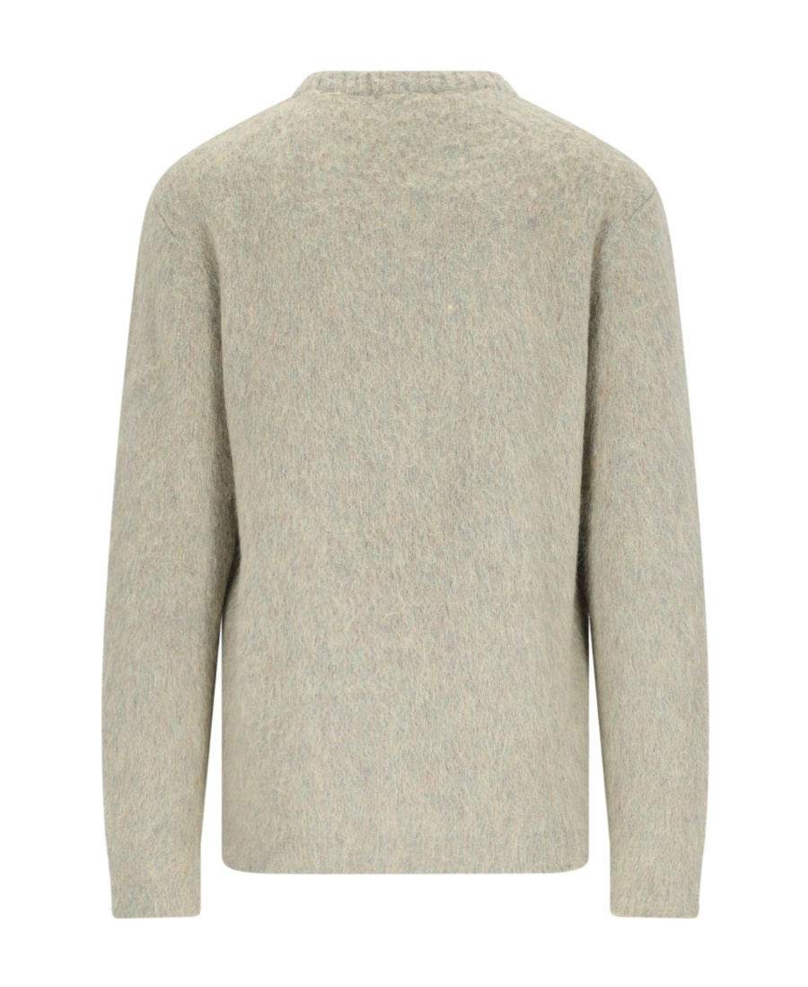 Lemaire Sweater In Melange-effect Brushed Yarn In Gray