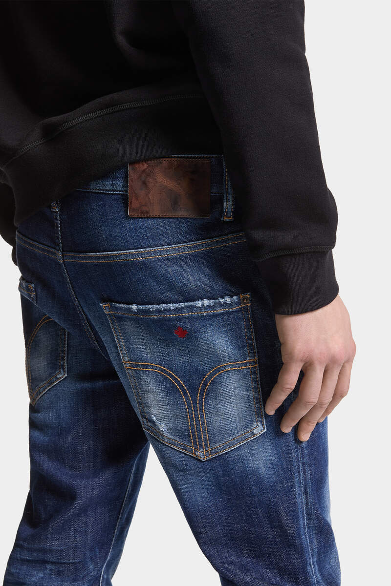 Dsquared2 Distressed Skinny Jeans In Blue