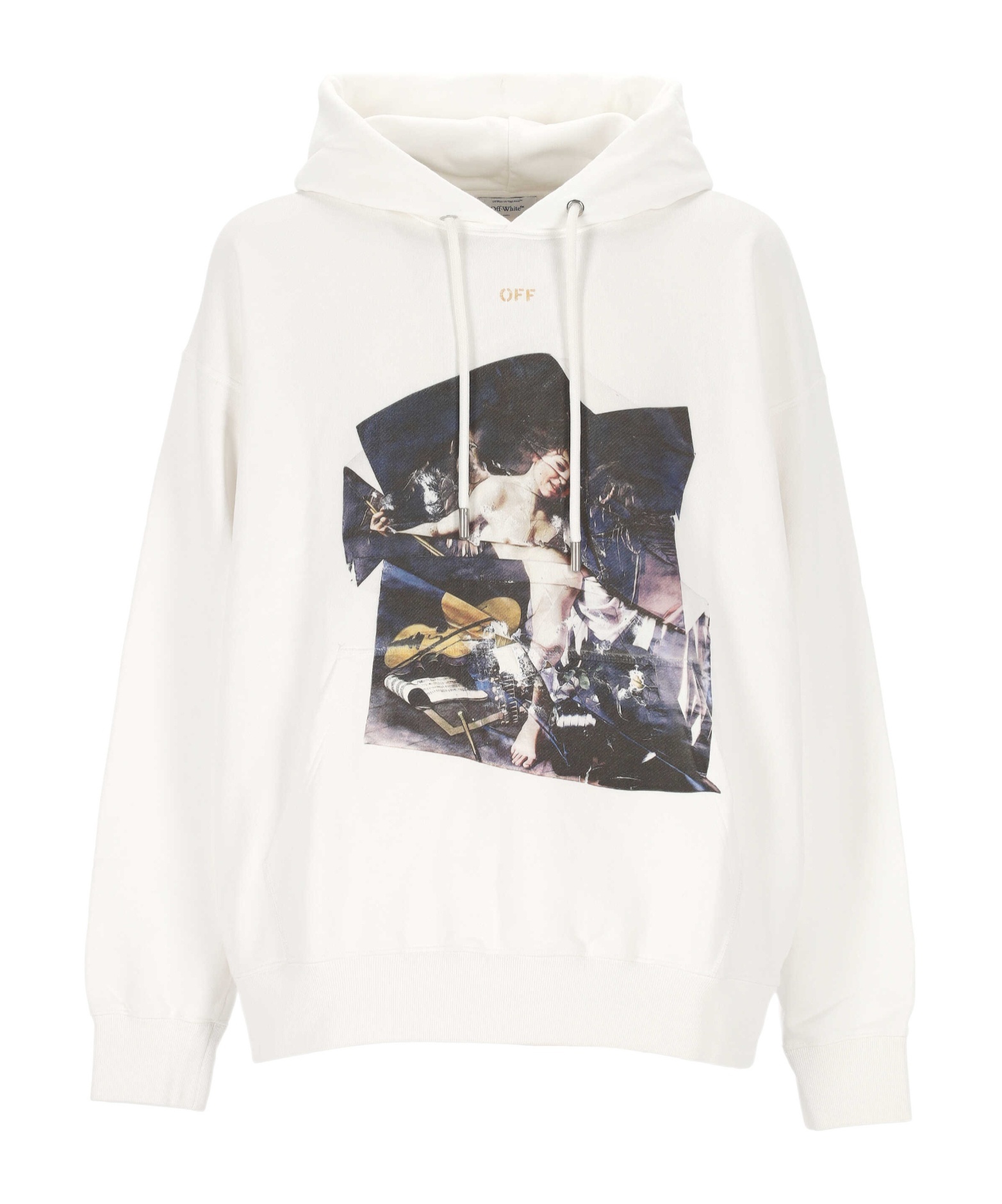 Off-white Graphic-print Hoodie In Neutral