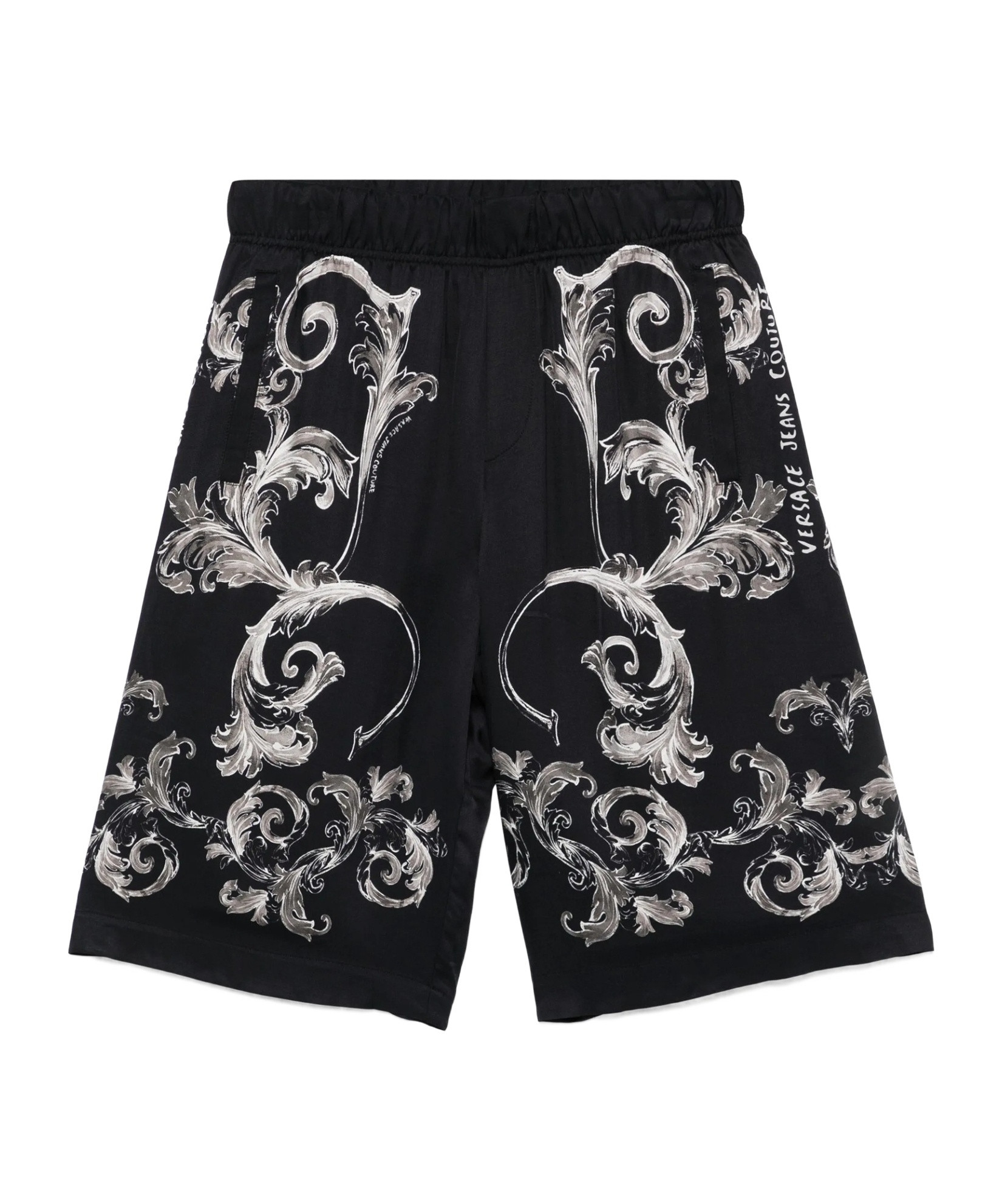 Versace Jeans Elastic Waist Shorts In Black