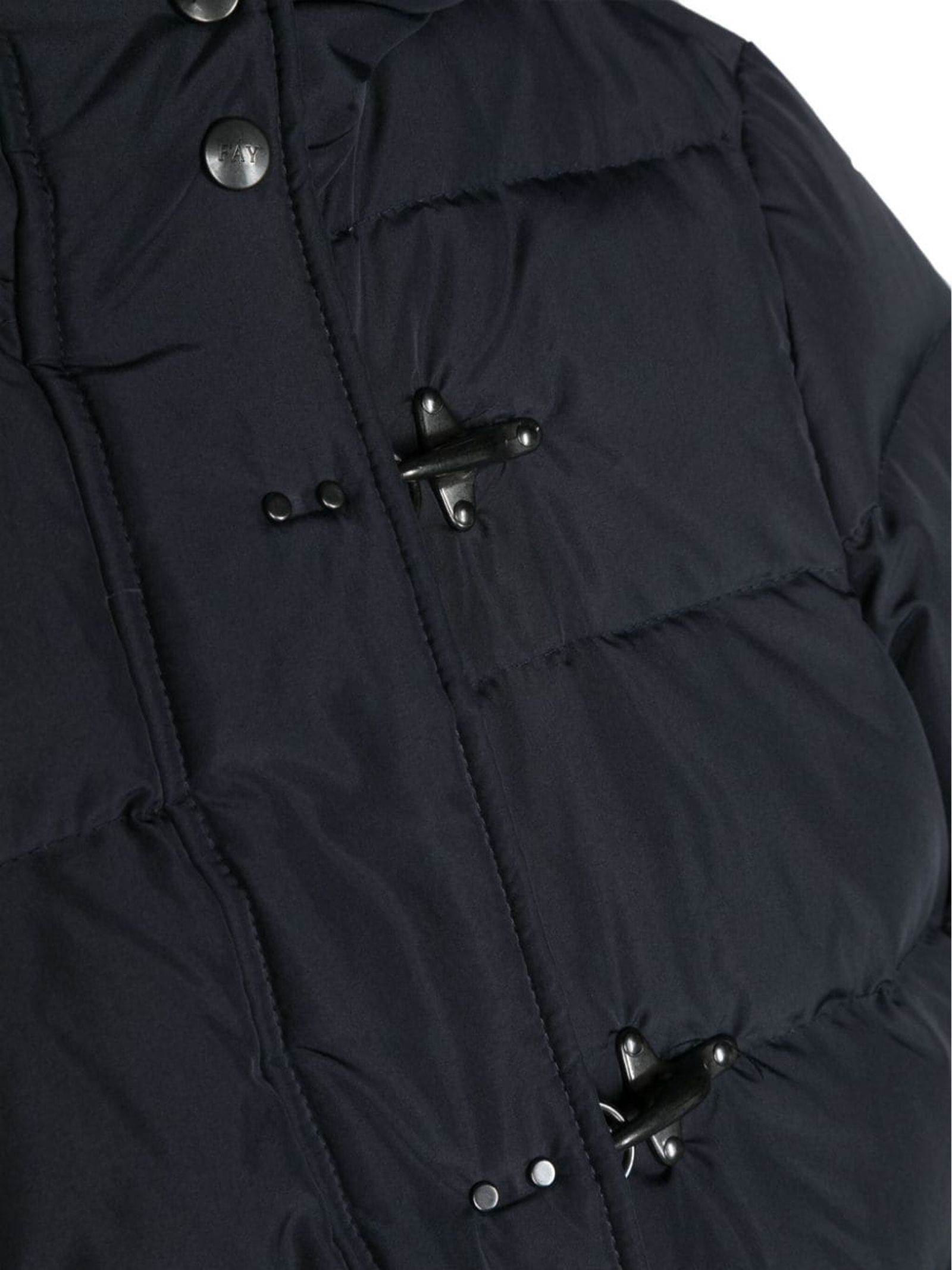 Fay 3 Ganci Hooded Down Jacket In Black