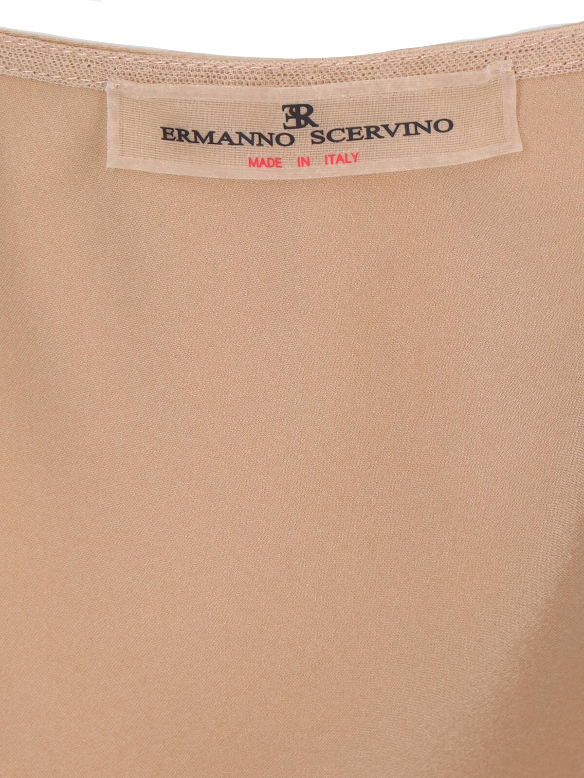 Ermanno Scervino Silk Midi Skirt In Brown
