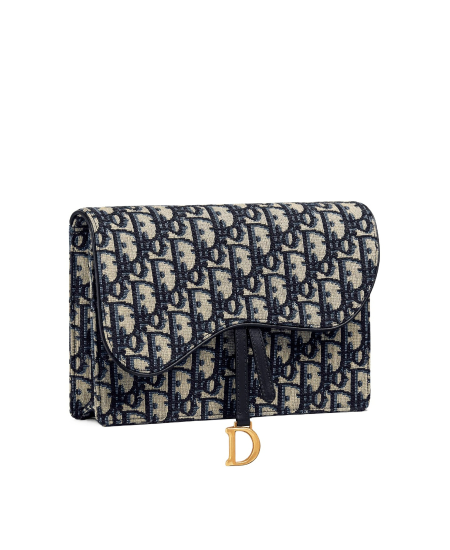 Dior Saddle Pouch In Black