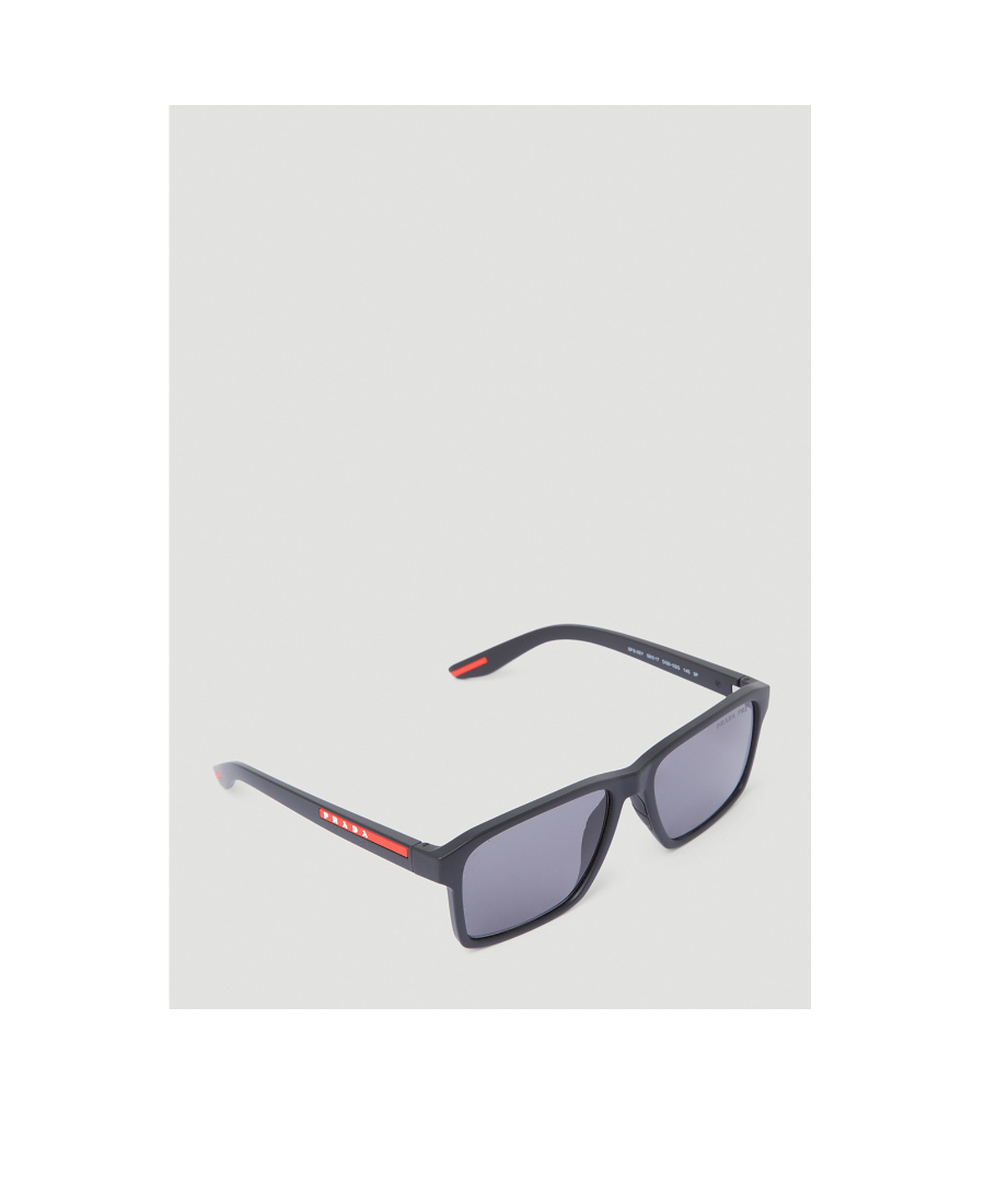 Prada Geometric Frame Sunglasses In Gray