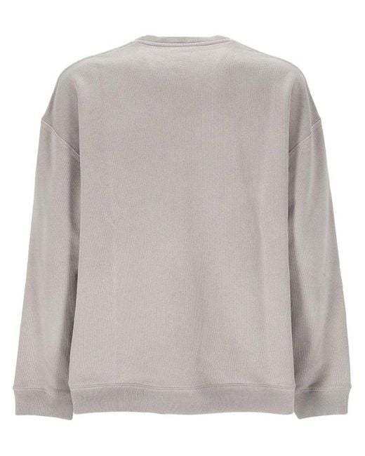 Loewe Regular Fit Sweatshirt In Cotton In Gray