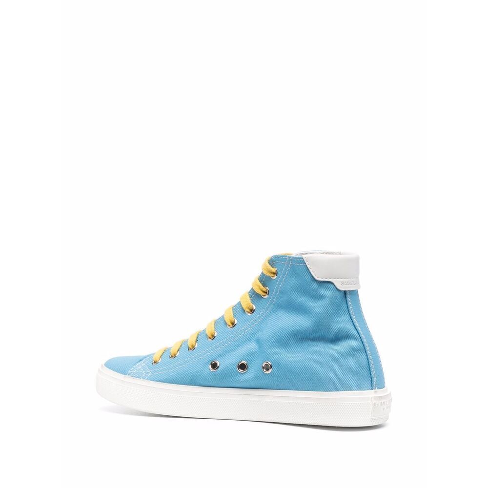 Saint Laurent Malibu Mid-top Sneakers In Blue
