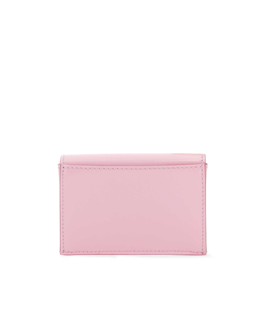 Ferragamo Salvatore Gancini Clasp Credit Card Holder In Pink
