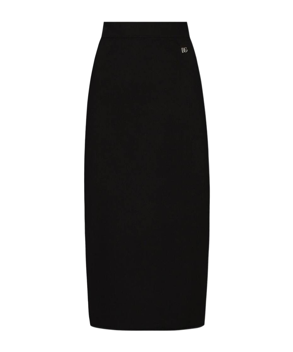 Shop Dolce & Gabbana High Waist Skirt In Black