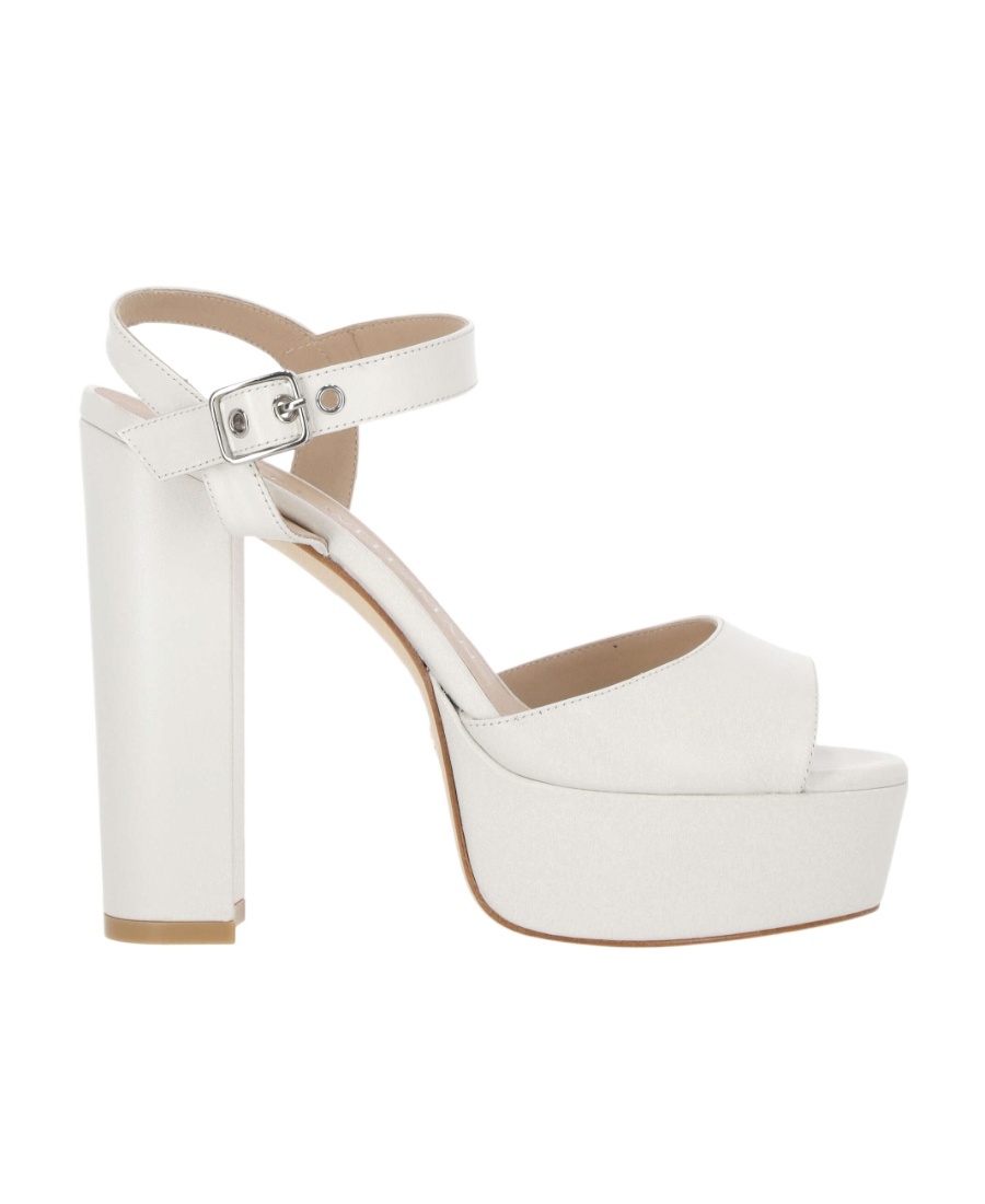 Stuart Weitzman 140mm Leather Platform Sandals In White
