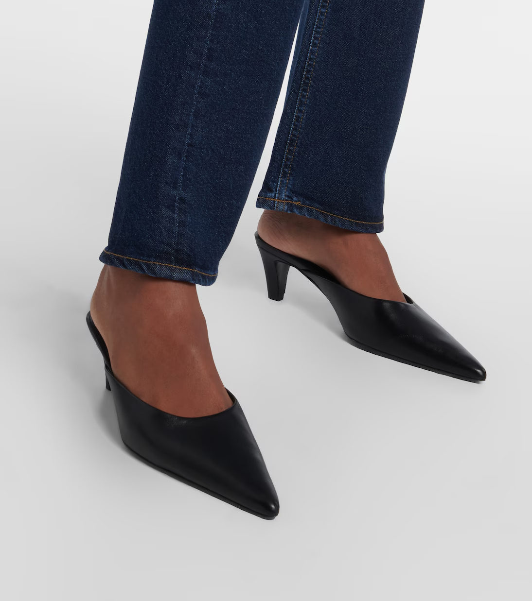 Agolde Nico Boot High-waisted Denim Trousers In Black