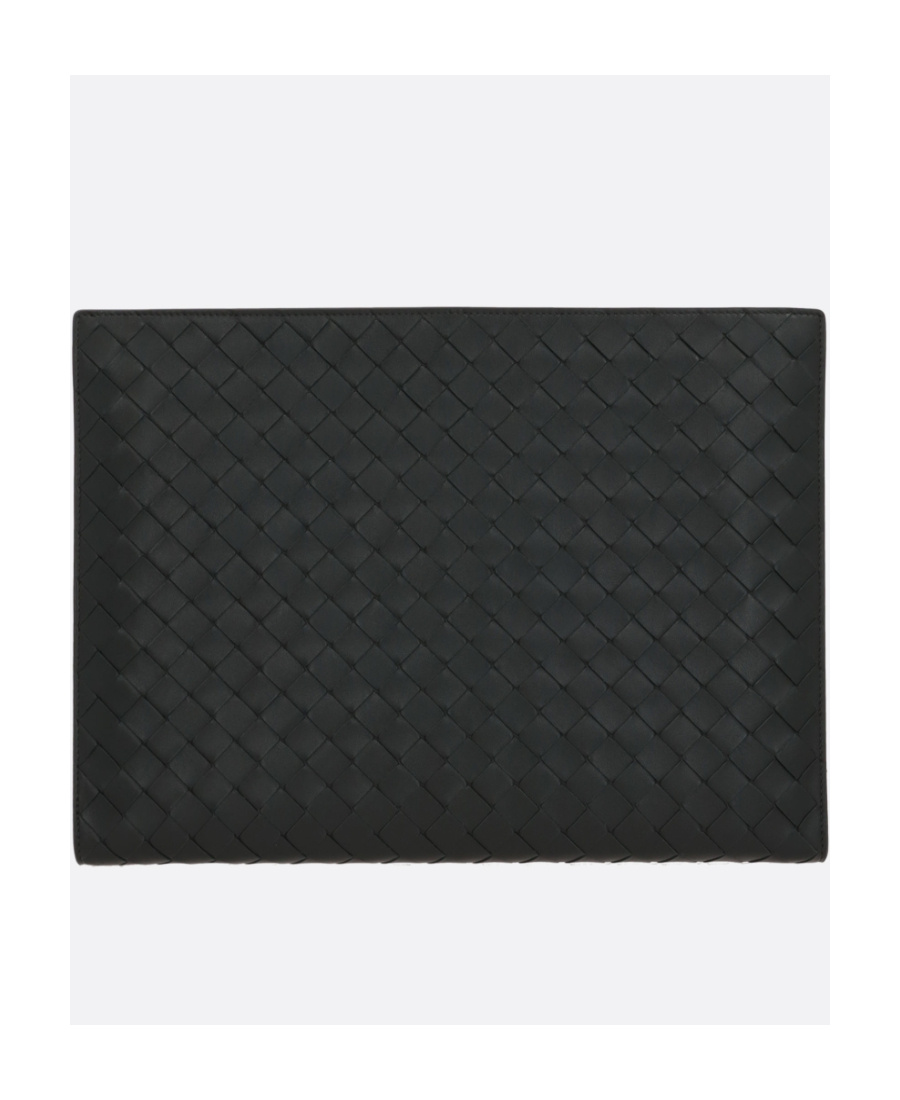 Bottega Veneta Double-chain Handbag In Black