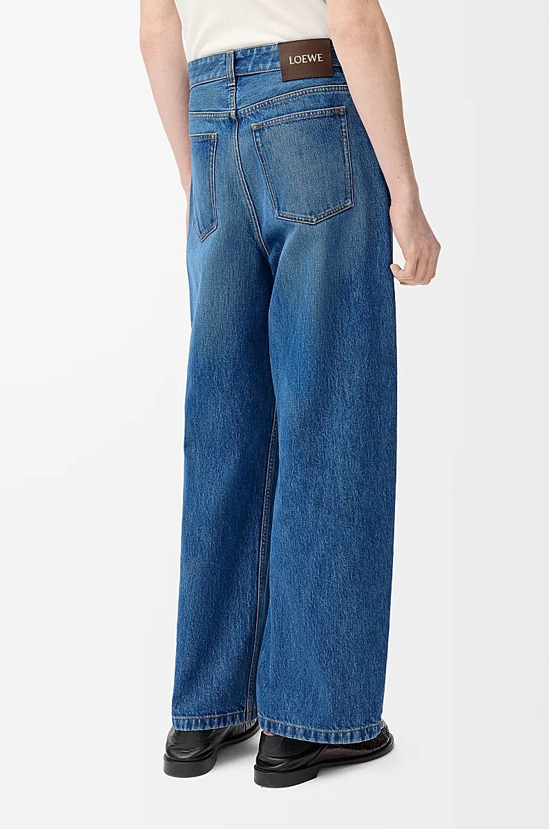 Loewe Jeans With Belt Loops In Blue