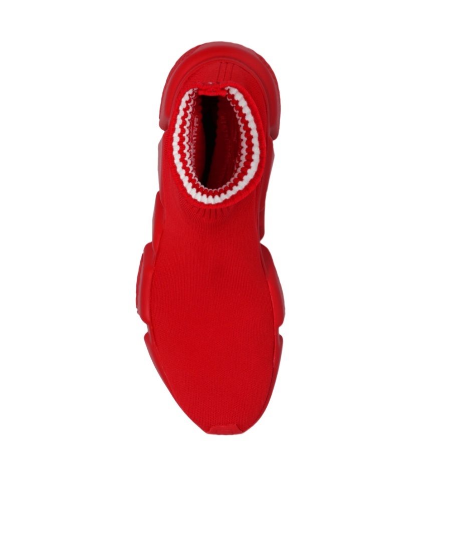 Balenciaga X Adidas Speed Sock-style Sneakers In Red