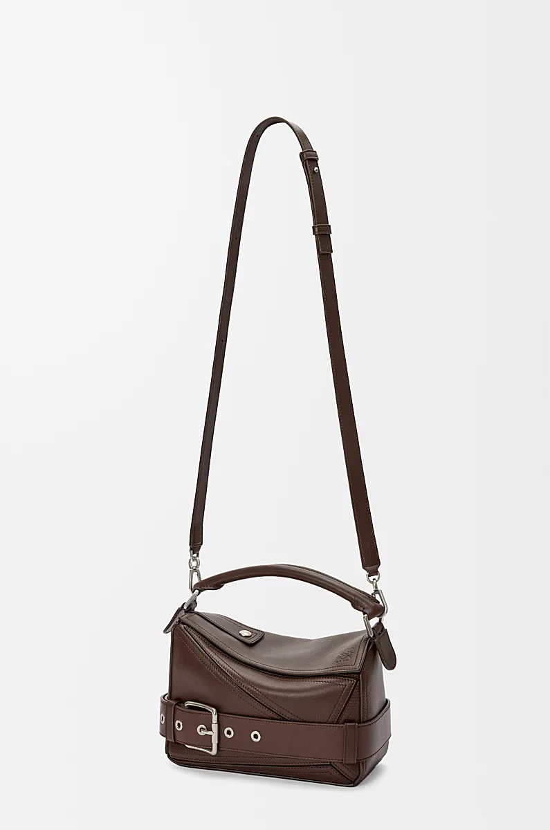 Loewe Puzzle Biker Top-handle Bag In Shiny Leather