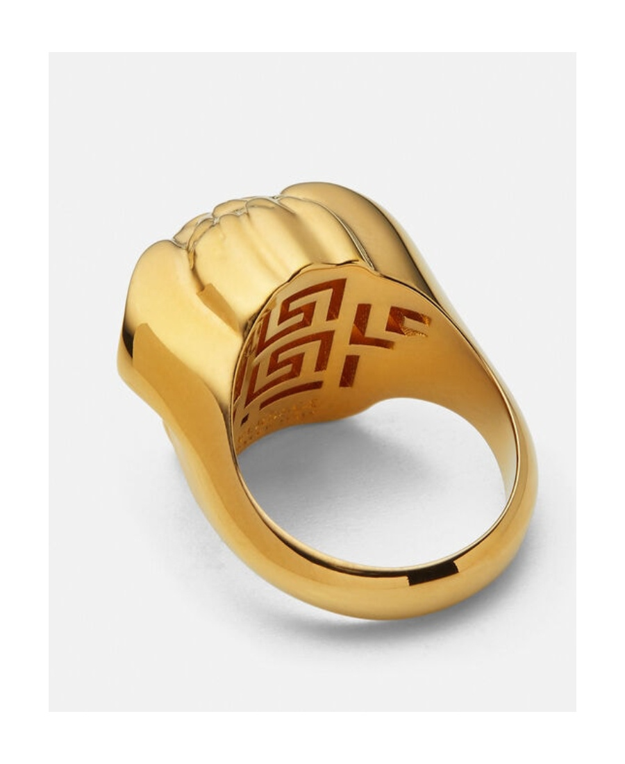Versace Man Ring Man Gold Rings In Yellow