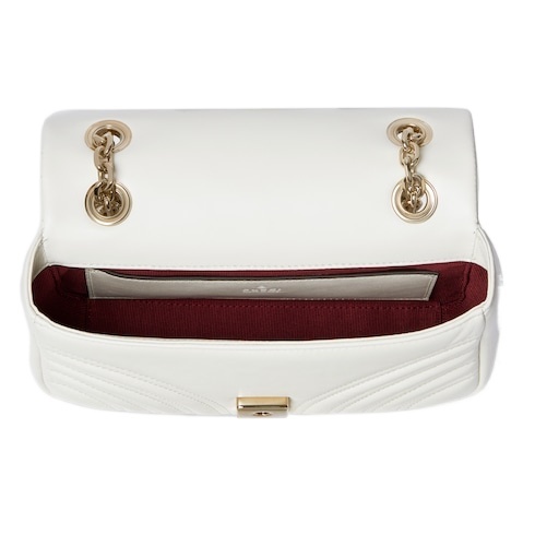 Gucci Gg Marmont Small Shoulder Bag In White