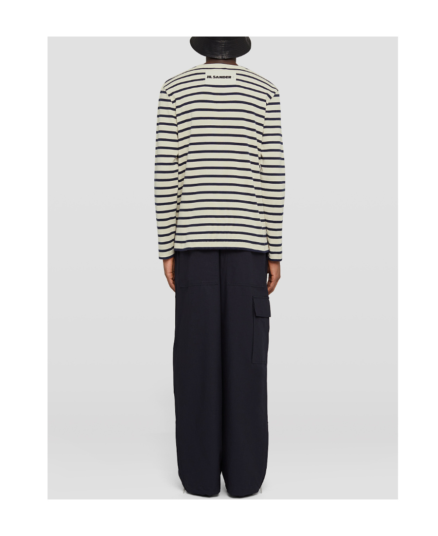 Jil Sander Long-sleeve Striped T-shirt In White