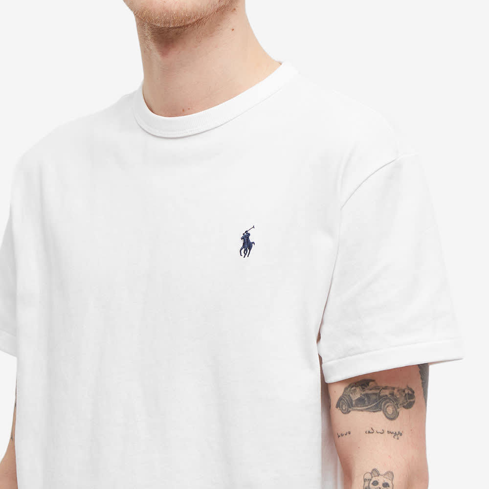 Shop Polo Ralph Lauren Embroidered Logo T-shirt In White
