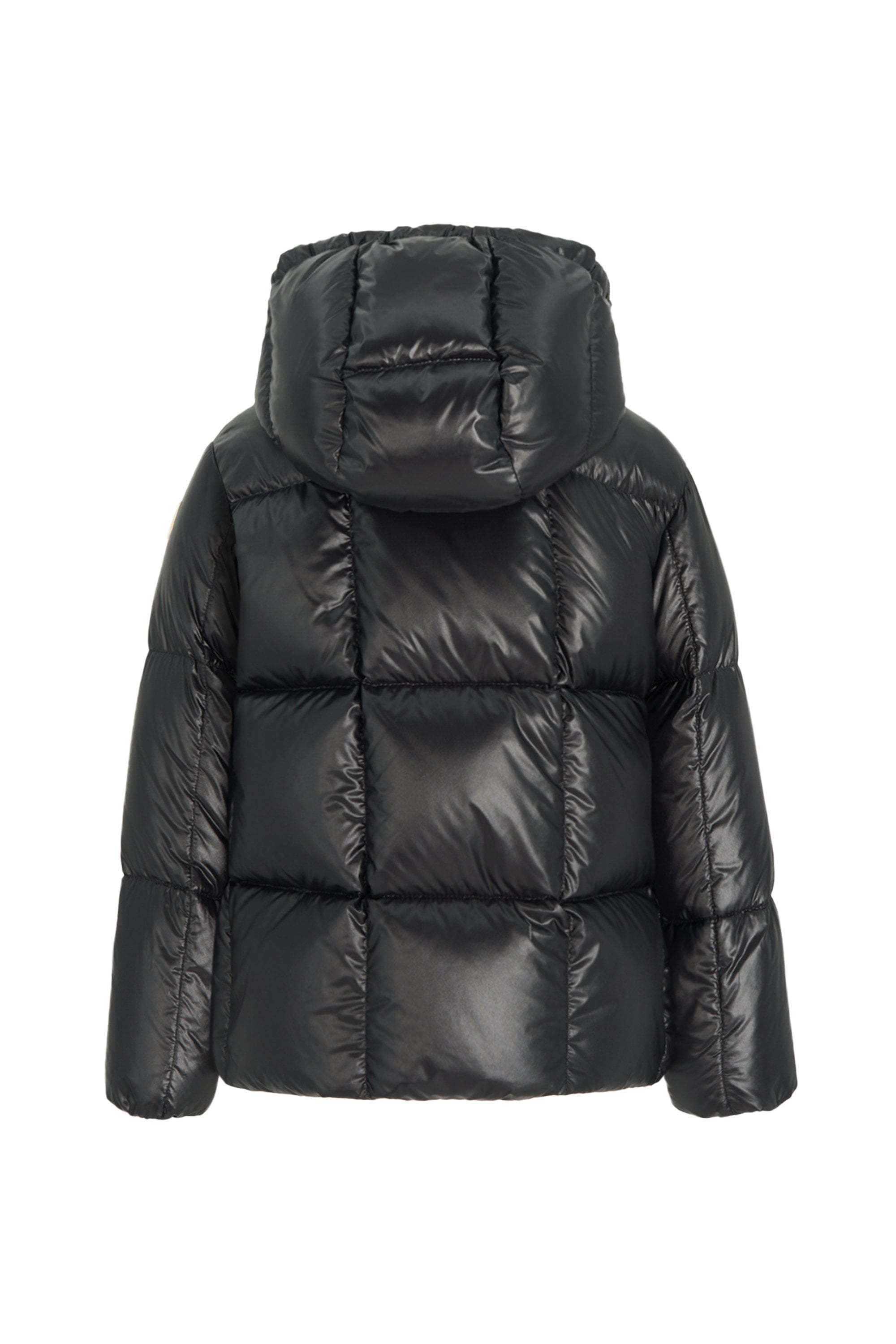 Moncler Long-sleeved Down Jacket In Black