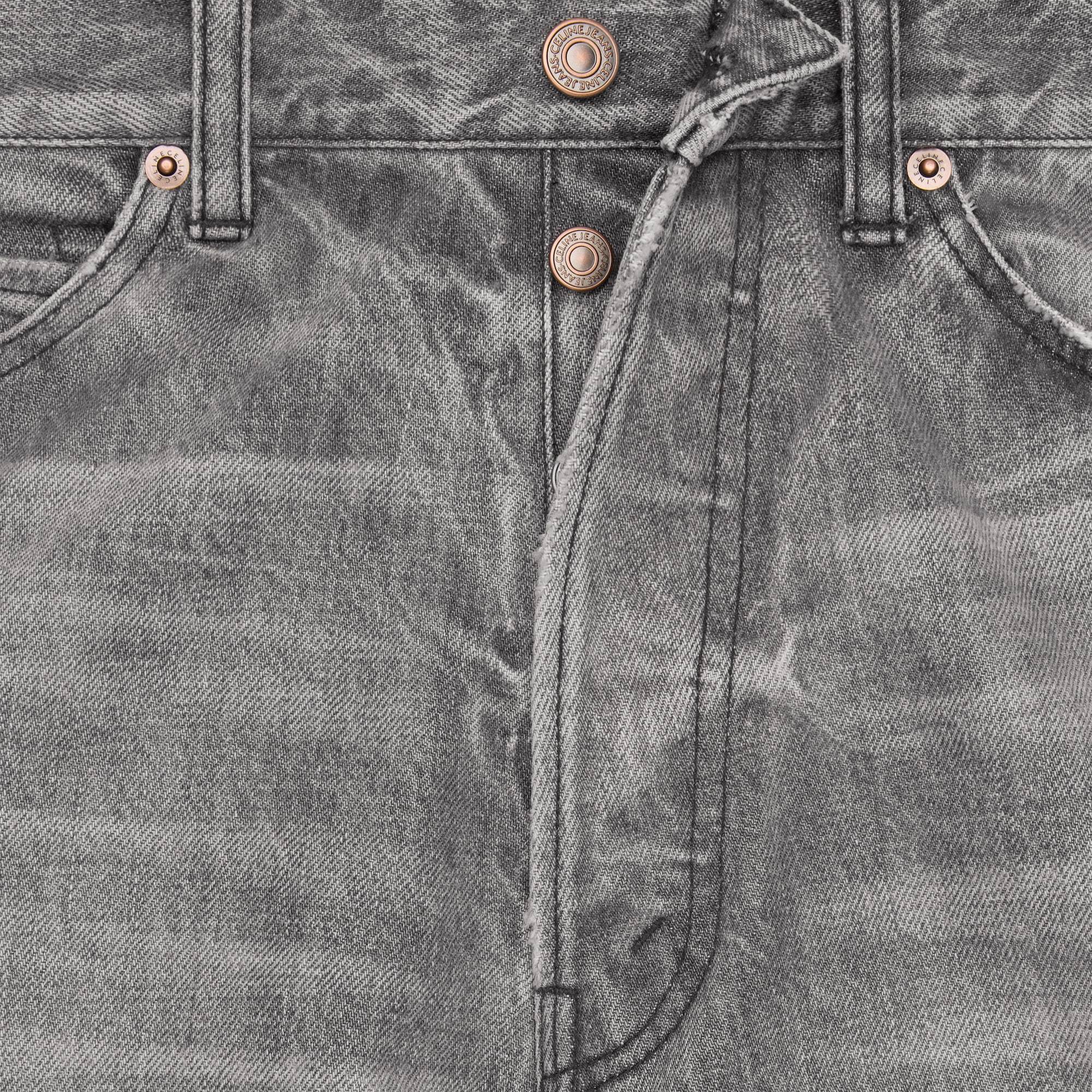 Celine Straight Leg Trousers Faded Effect In Gray