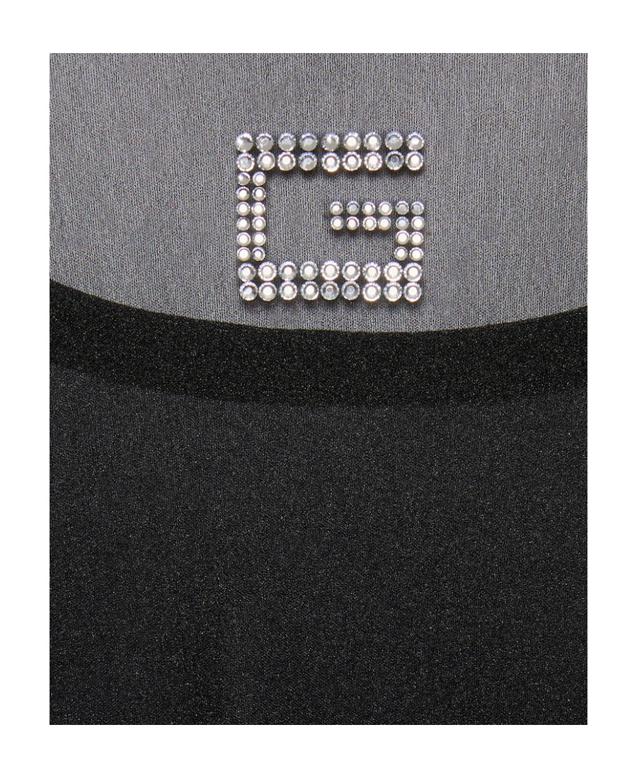 Gucci Sleeved Crewneck With Fur Trim And Ruched Detailing In Black