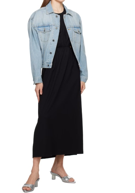 Loulou Studio Long-sleeved Denim Jacket In Brown