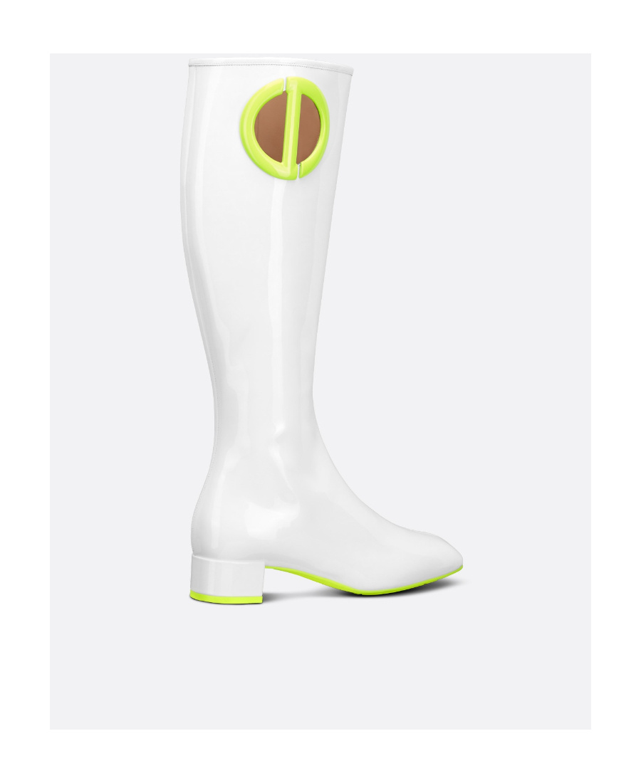 Dior Zipper Boots In White