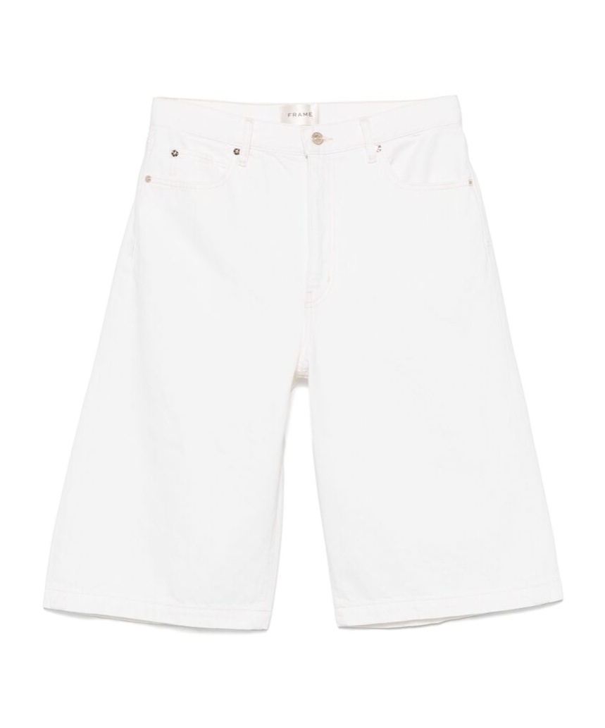 Frame The Boy High-rise Denim Shorts In White