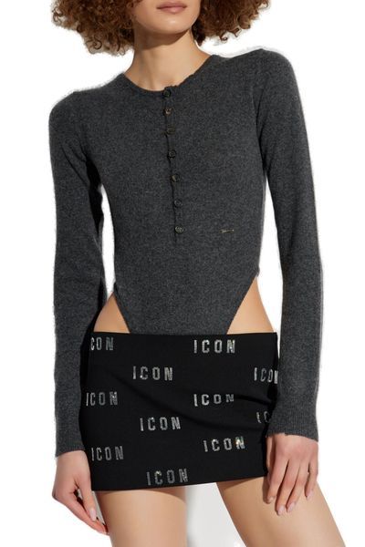 Dsquared2 High-cut Wool Body In Black