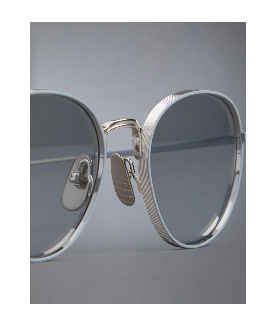 Thom Browne Round Frame Sunglasses In Gray