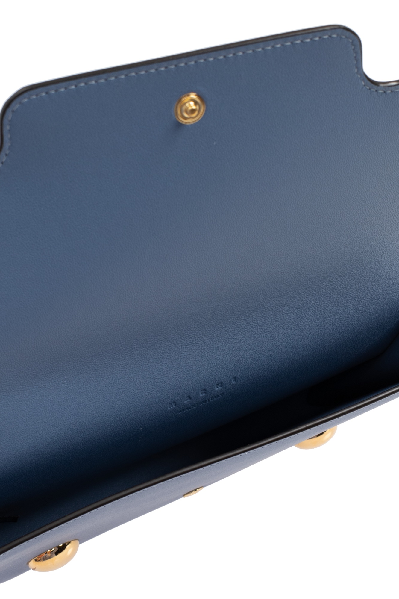 Shop Marni Trunkaroo Leather Belt Bag In Blue
